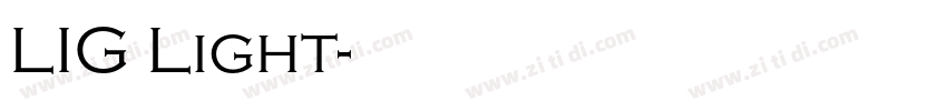 LIG Light字体转换